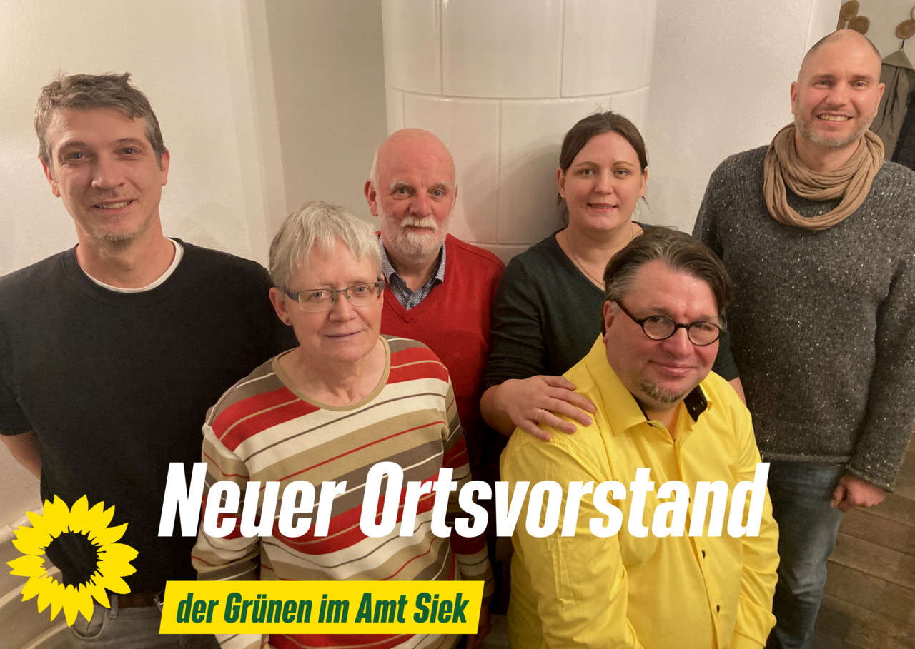 Ulrich Dehne (Beisitzer), Solweig Just (Schriftführerin), Hans-Heinrich Just (Vorsitzender), Patricia Hansen (Kassenwärtin), Helge Barthel (Stellvertretender Vorsitzender), Sven Hansen (Beisitzer) 